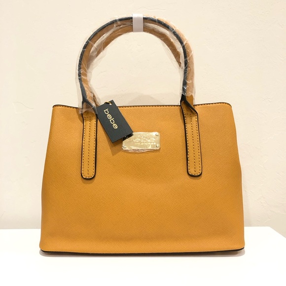 New Mustard BEBE Mini Satchel - Picture 1 of 5